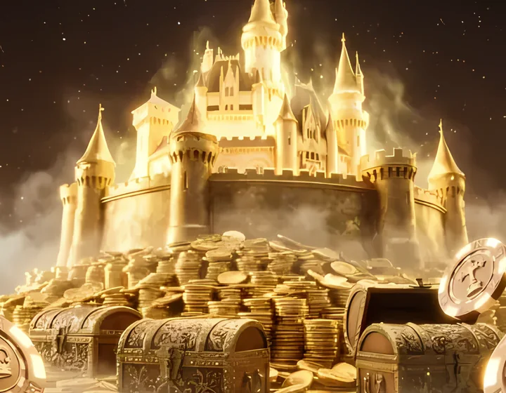 Gold and chips outside the Kingdom Casino keep, shown in the mobile section